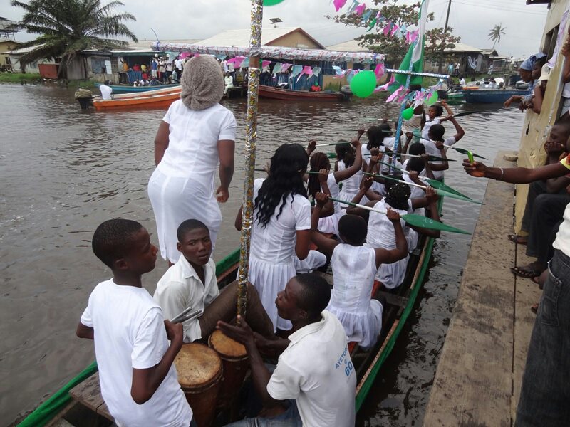 Traditional Drummers at a Community Feast